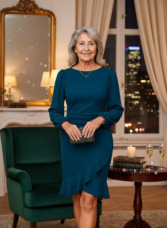 Adeleda – Elegant & Flattering Ruffle Dress