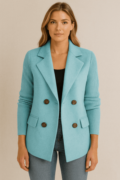 AMA | KNIT-SLEEVE BLAZER