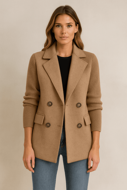 AMA | KNIT-SLEEVE BLAZER